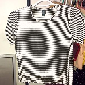 Wild Fable Black and white striped crop tee 🤍